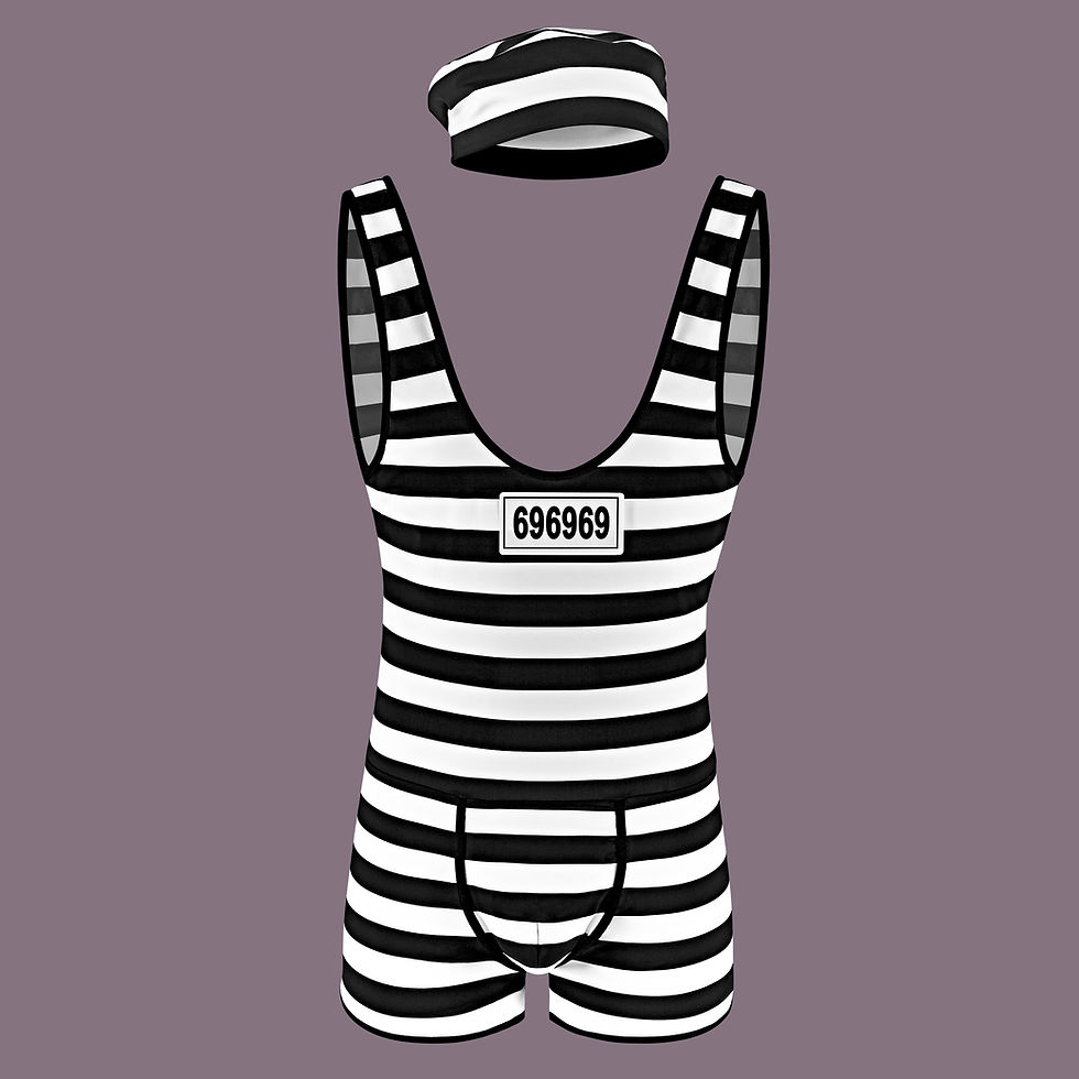 Thumbnail: A sexy Black and White prisoner costume
