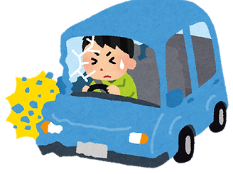 画像:交通事故に遭った男性