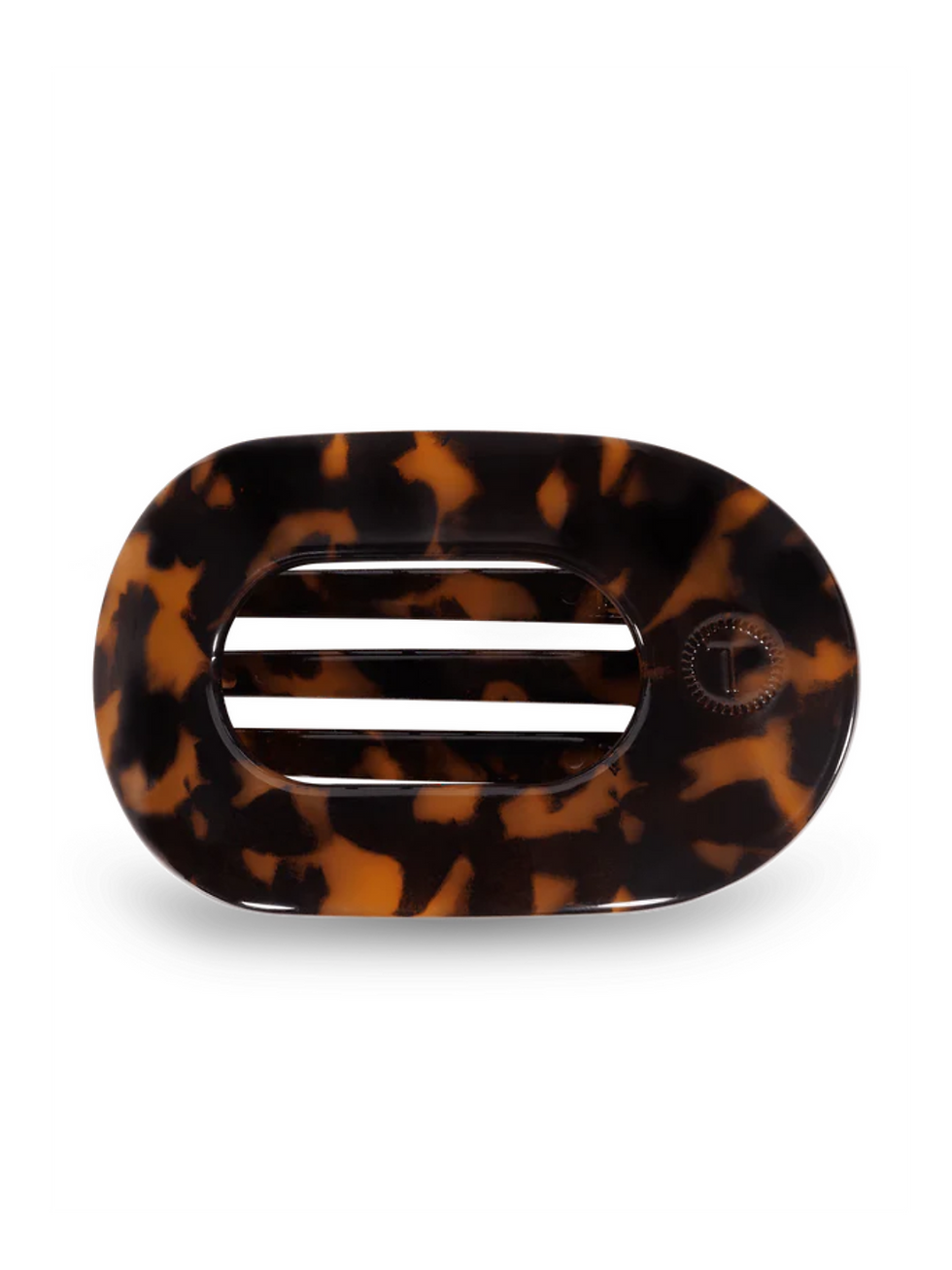Medium Flat Round Hair Clip | Tortoise