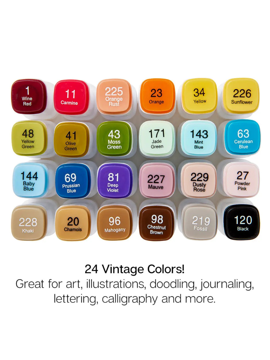 Thumbnail: Double-Ended Alcohol Markers - 24 Vintage