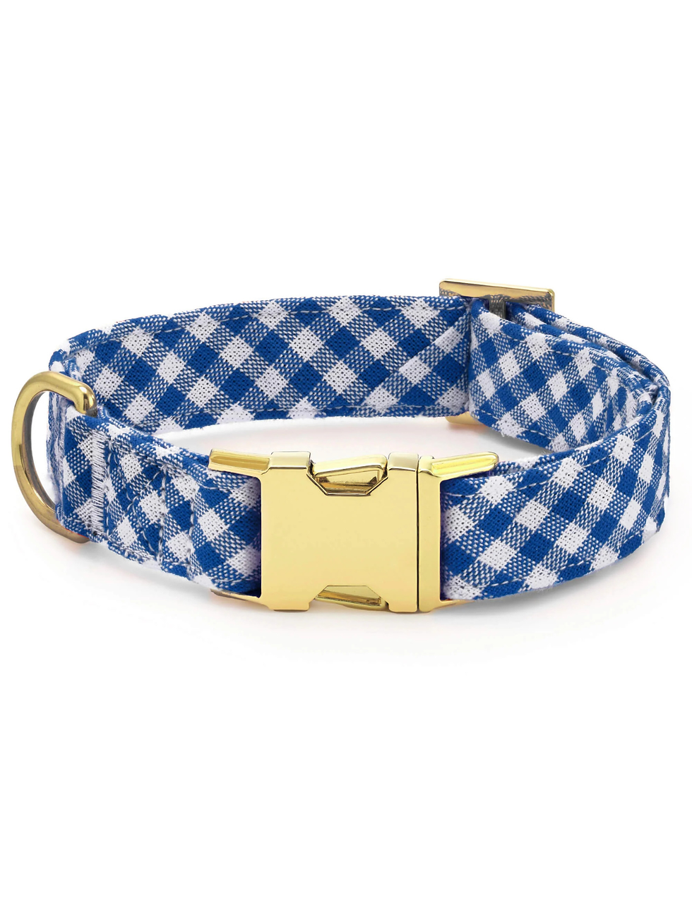 Thumbnail: Dog Collar | Lake Blue Gingham Summer
