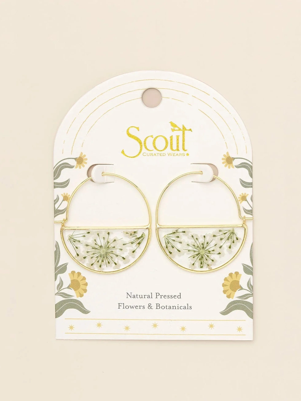 Thumbnail: Pressed Flower Hoop Earrings