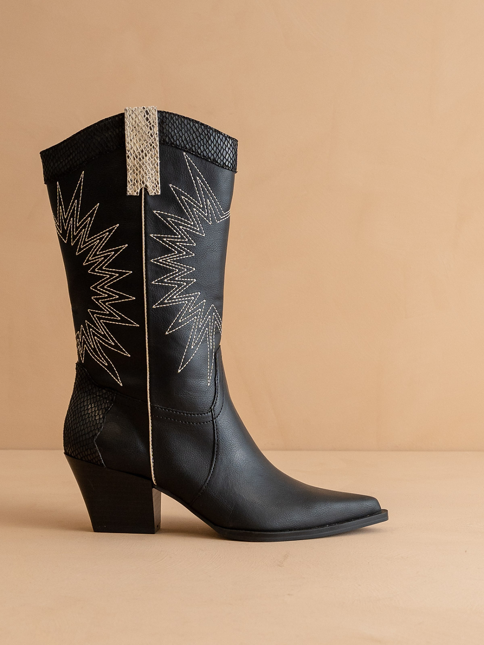 Thumbnail: Halle Cowboy Boots | Black