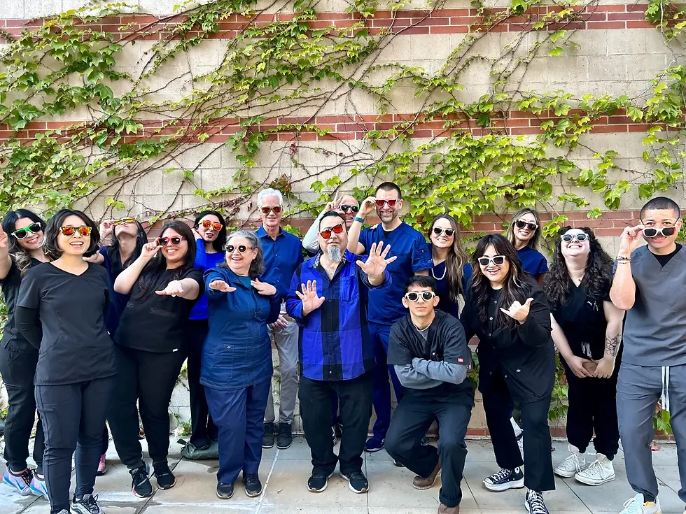 The Village Eyes Optometry doctors and staff together in Westwood