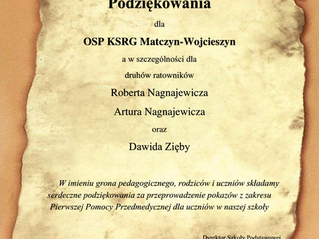 Pokazy udzielania pierwszej pomocy przedmedycznej w naszej szkole