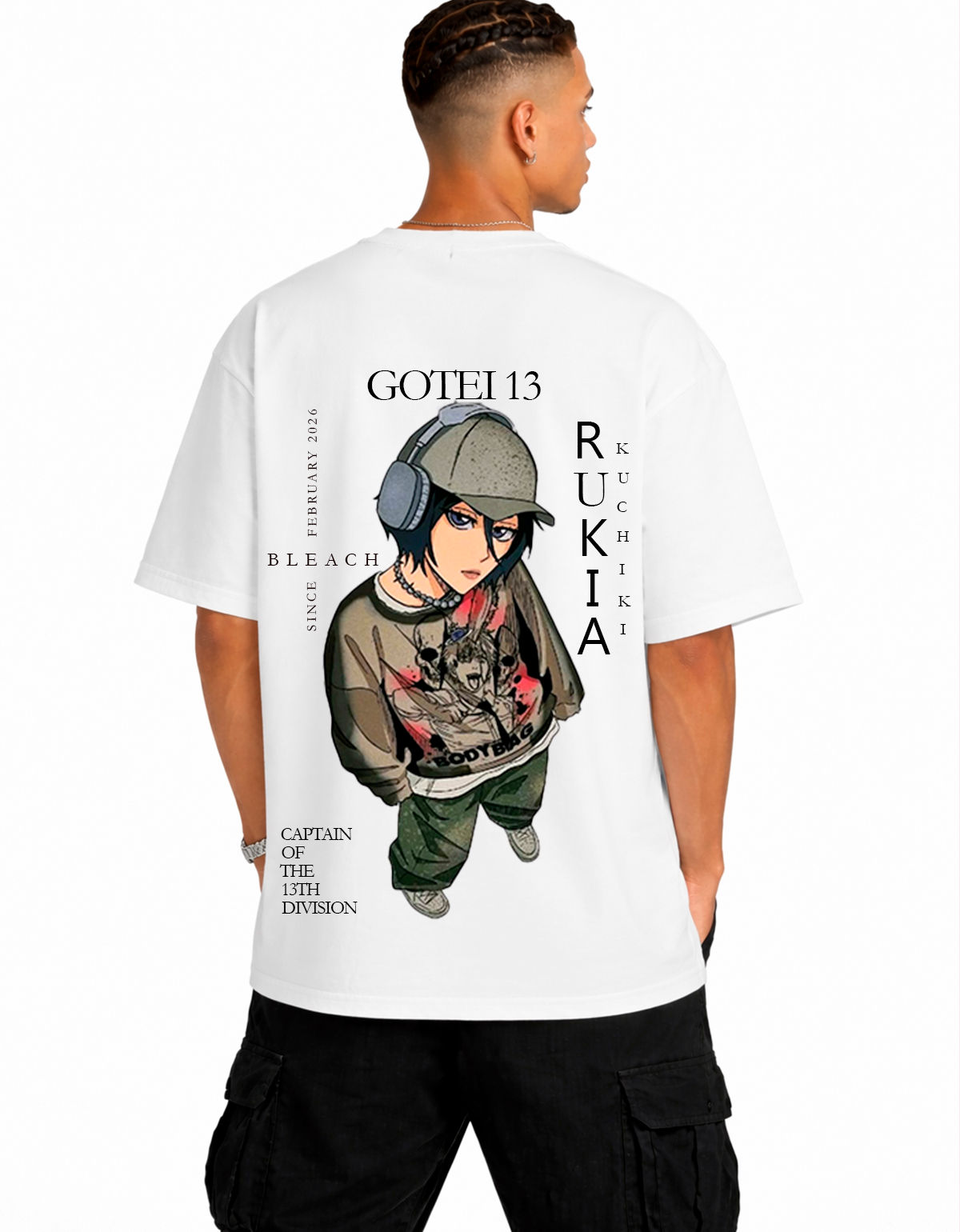 Camiseta Oversized Streetwear Unissex RUKIA GOTEI13