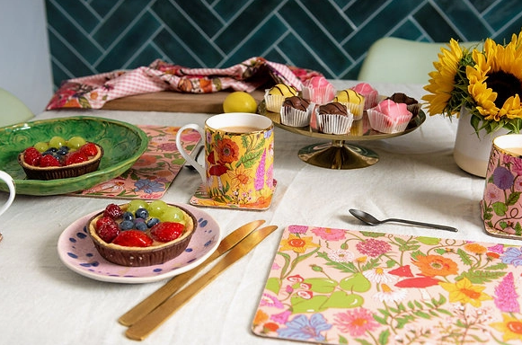 Miniature : SET DE TABLE RIGIDE MEADOW ROSE