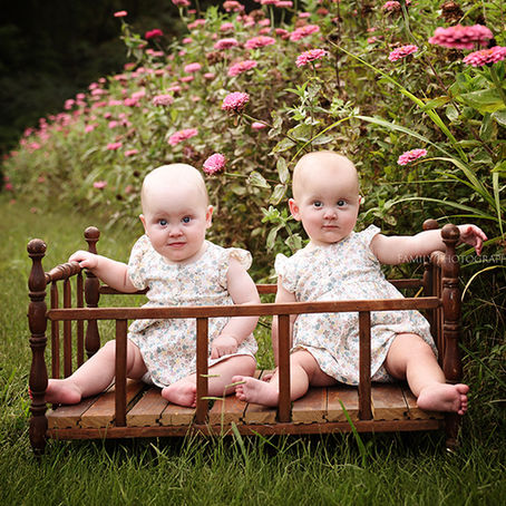 Milestone | Double the Summer Joy | North Carolina Baby Photographer
