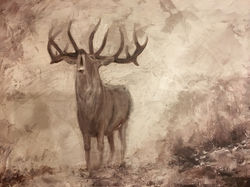 Cerf en hiver -Brame