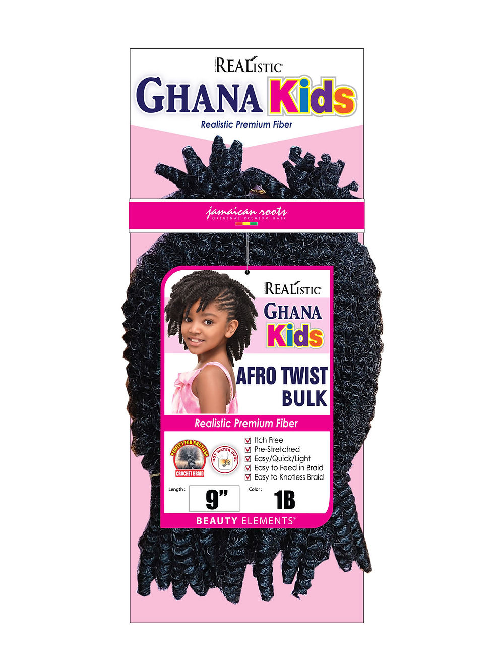 Thumbnail: REALISTIC GHANA KIDS AFTO TWIST BULK  9"