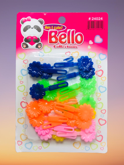 BELLO COLLECTIONS SMALL HAIR CLIPS FLOWERS AST