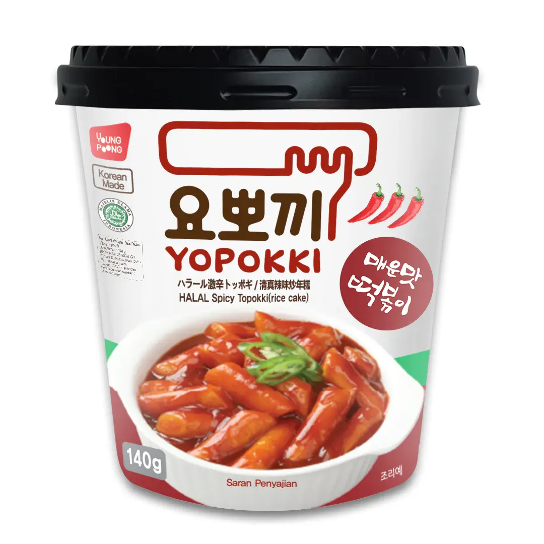 YOPOKKI HALAL SPICY TOPOKKI CUP 140G 1520
