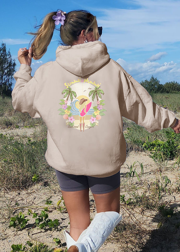 Thumbnail: Sunni hunni, sunny hunny, Beach wear, surf wear, girly sweater, surf sweater, cozy sweater, relaxed fit crewneck sweater, col