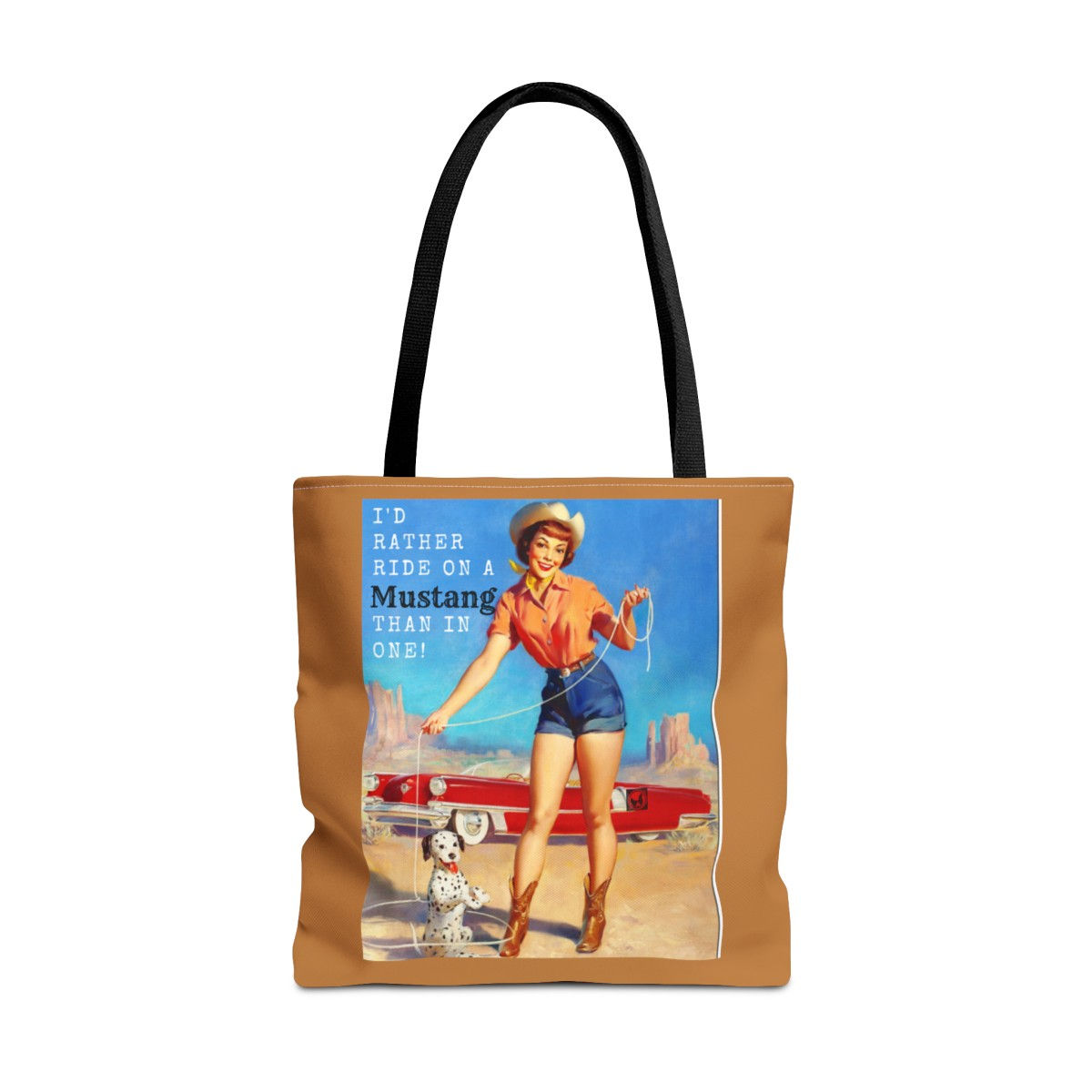 Tote Bag (Vintage Cowgirl Mustang)