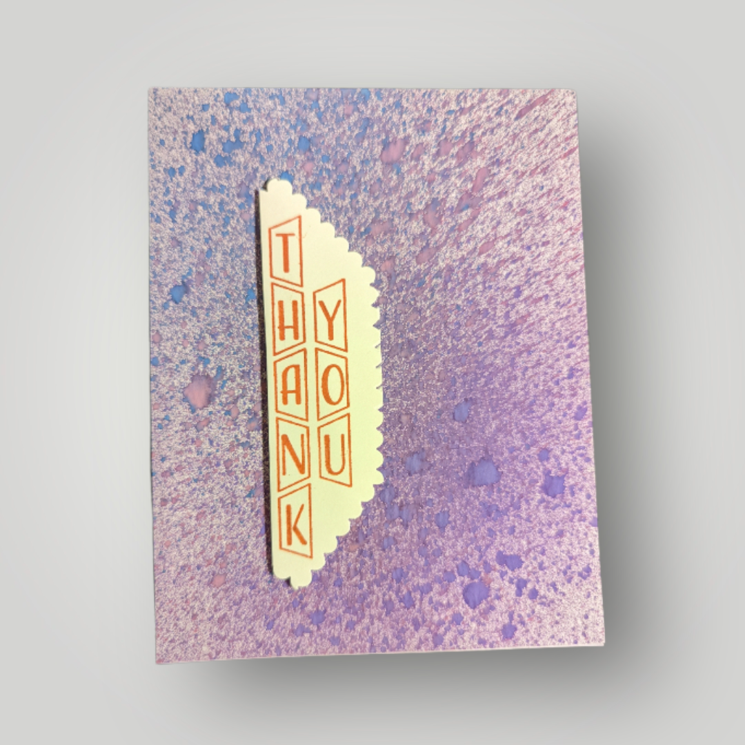 Splatter Thank You Card