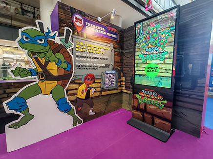 Mall activation Singapore interactive game booth with themed experience driving engagement