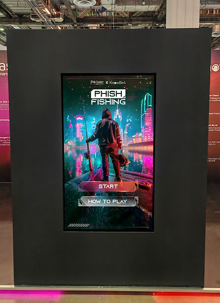 Interactive cybersecurity game Singapore touchscreen kiosk for Privasec GovWare engagement