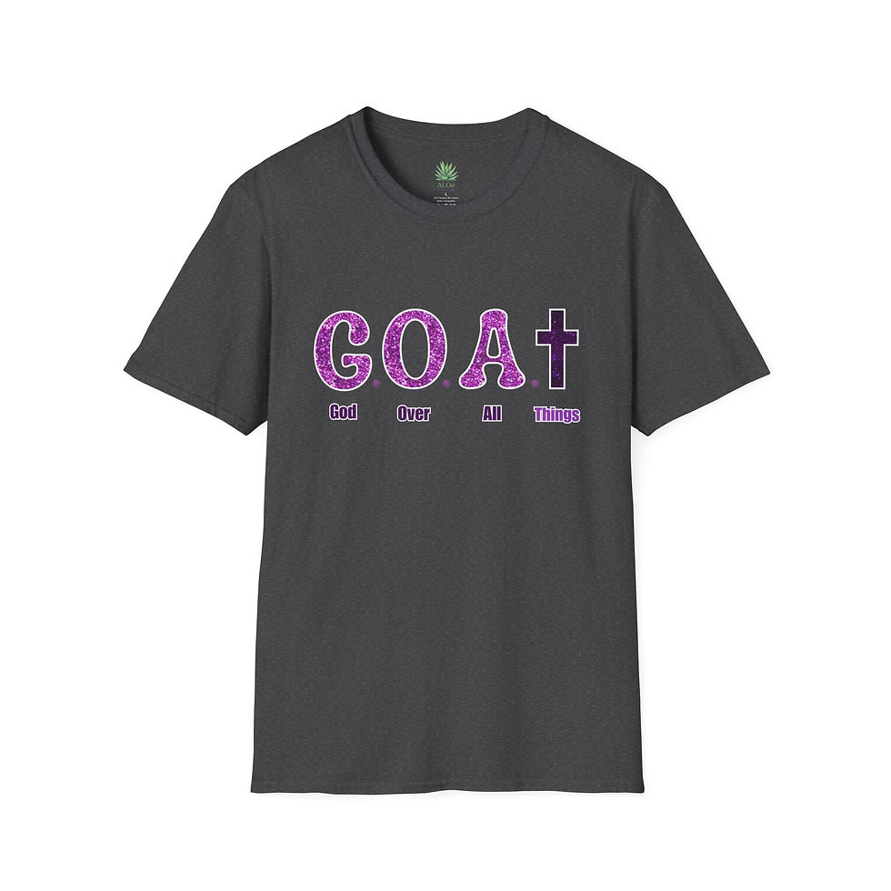 Thumbnail: GOAT Christian T-Shirt – God Over All Things Faith Tee – Faith-Based Apparel