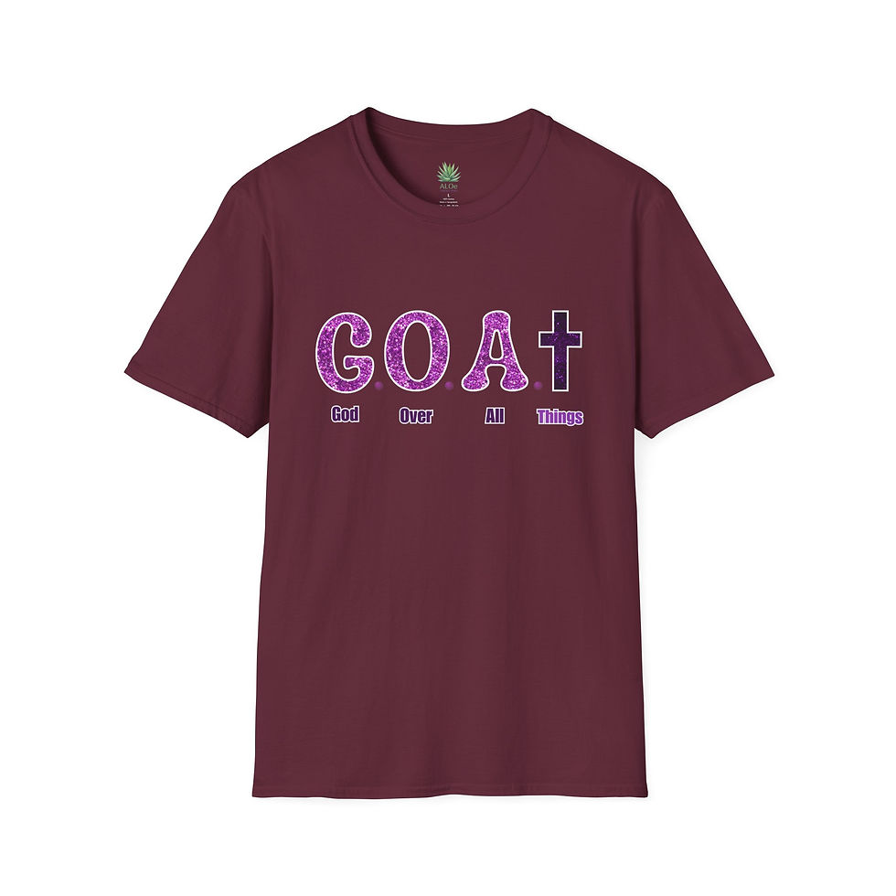 Thumbnail: GOAT Christian T-Shirt – God Over All Things Faith Tee – Faith-Based Apparel