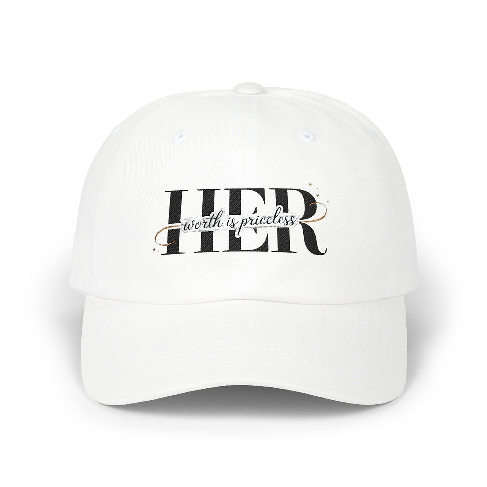 Thumbnail: HER Worth Is Priceless Ball Cap – Women’s Empowerment Embroidered Hat