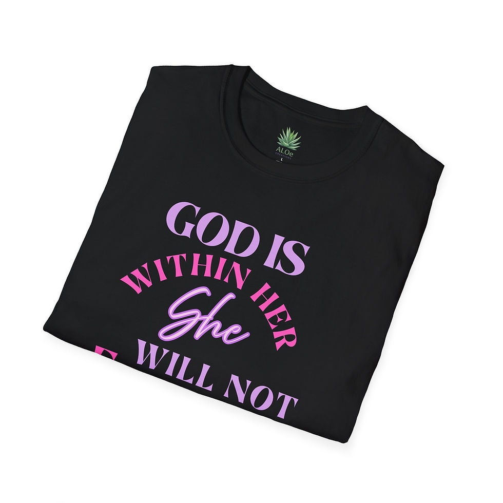 Thumbnail: God Is Within Her Christian T-Shirt — Psalm 46:5 Inspirational Tee