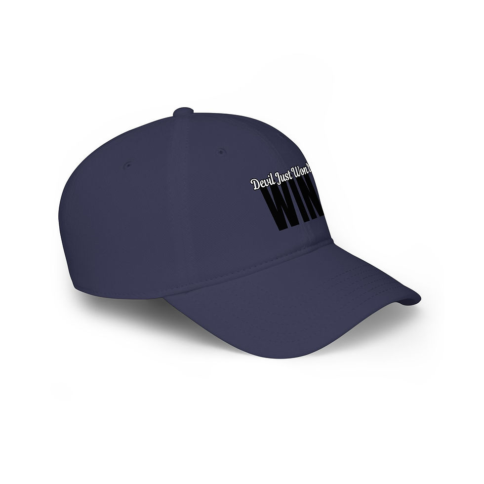 Thumbnail: Devil Just Won’t Win Snapback – Minimal Faith Statement Hat | Bold Victory Cap