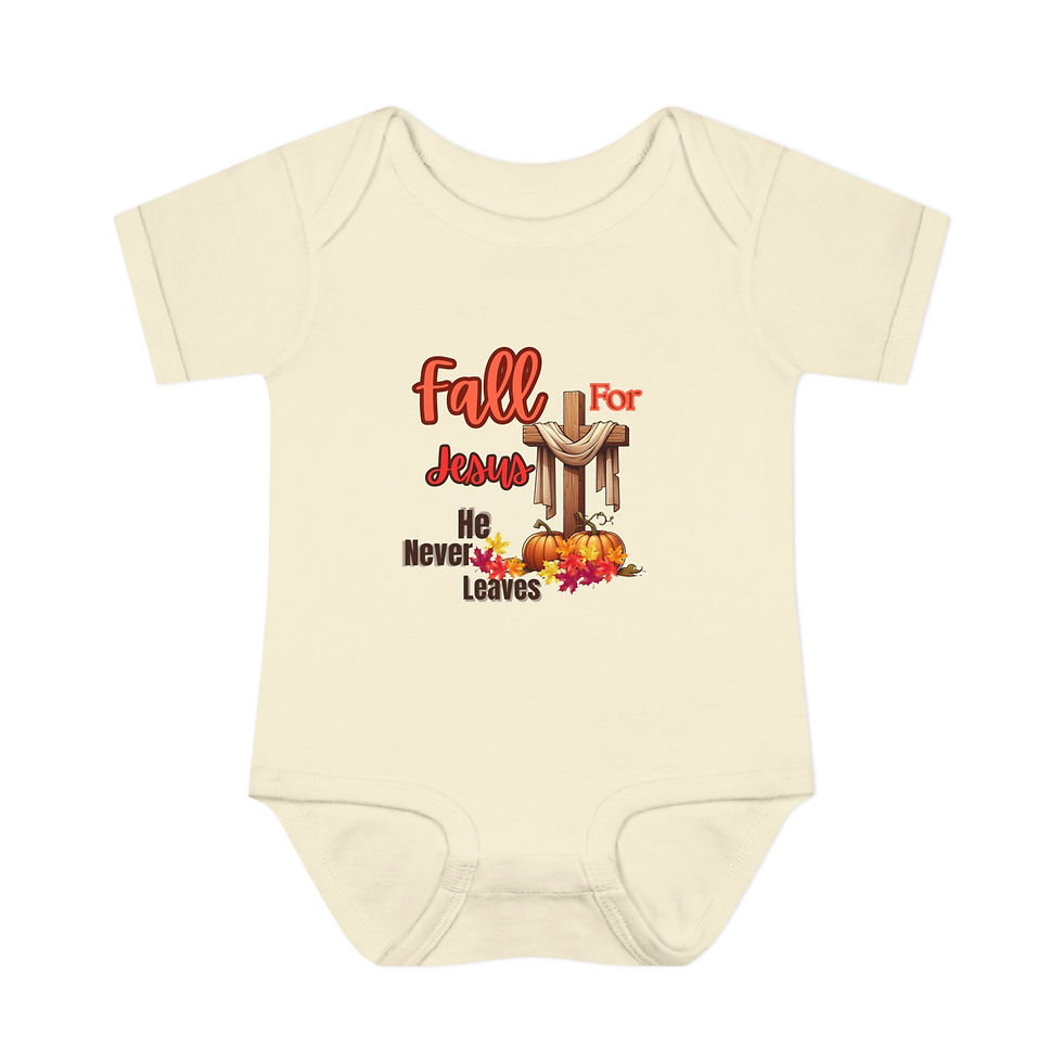 Thumbnail: Fall For Jesus Infant Bodysuit, Cute Baby Clothes, Christian Gift, Autumn Outfit