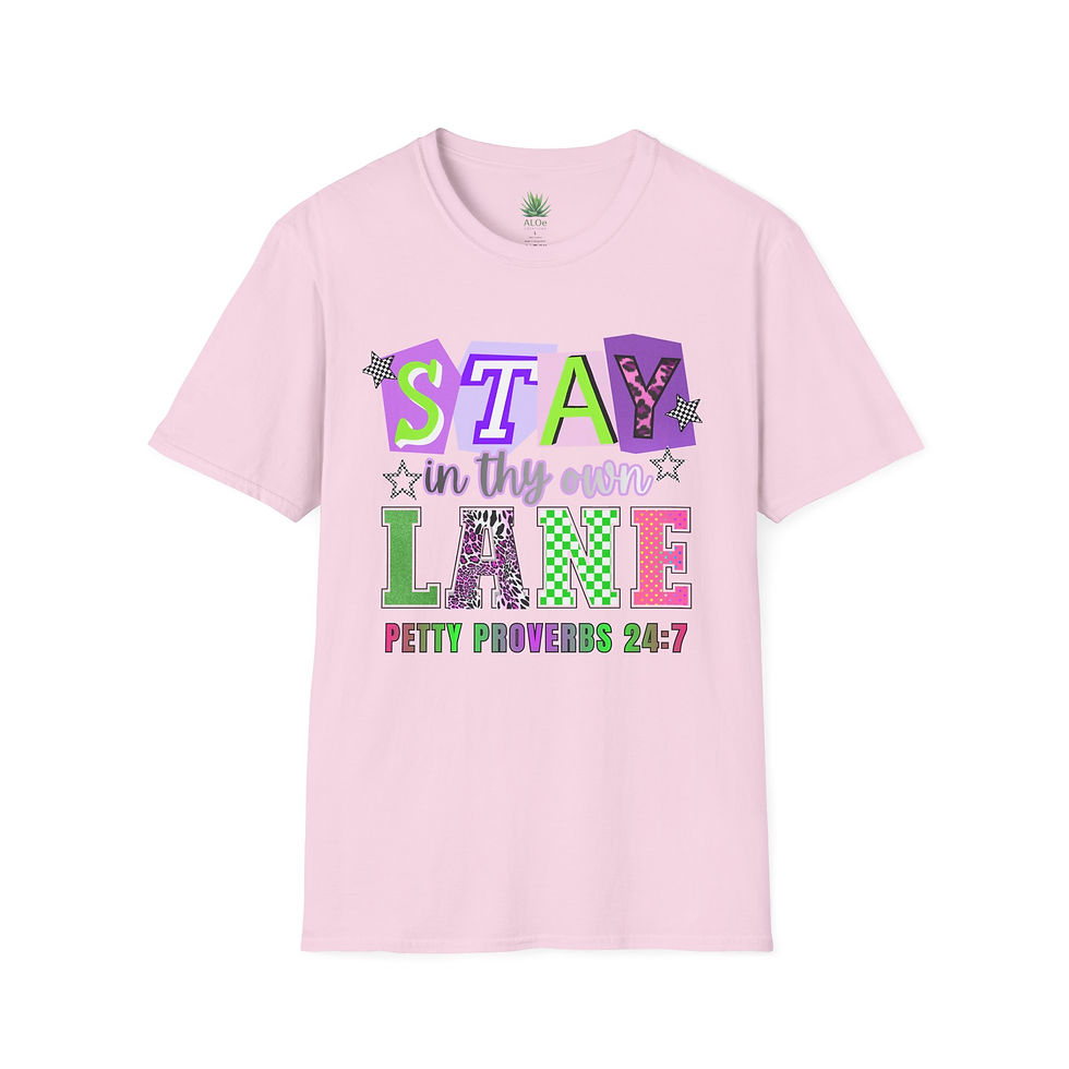 Thumbnail: Stay In Thy Own Lane Graphic Tee | Funny Christian Shirt | Faith-Based Humor Tee
