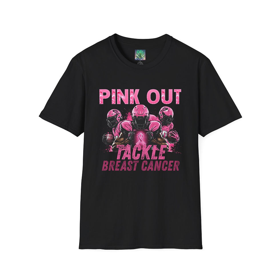 Thumbnail: Pink Out Tackle Breast Cancer Shirt – Football Awareness Support Tee