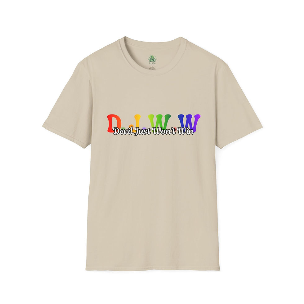 Thumbnail: DJWW Graphic Tee – Devil Just Won’t Win | Faith Streetwear Statement Shirt
