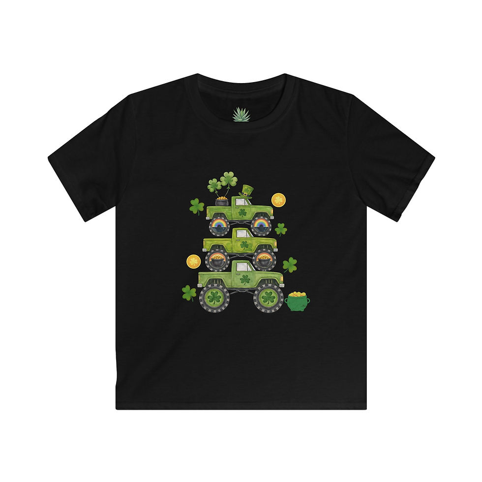 Thumbnail: St. Patrick’s Day Dad & Son Truck Shirt – Lucky Shamrock Monster Jeep Tee