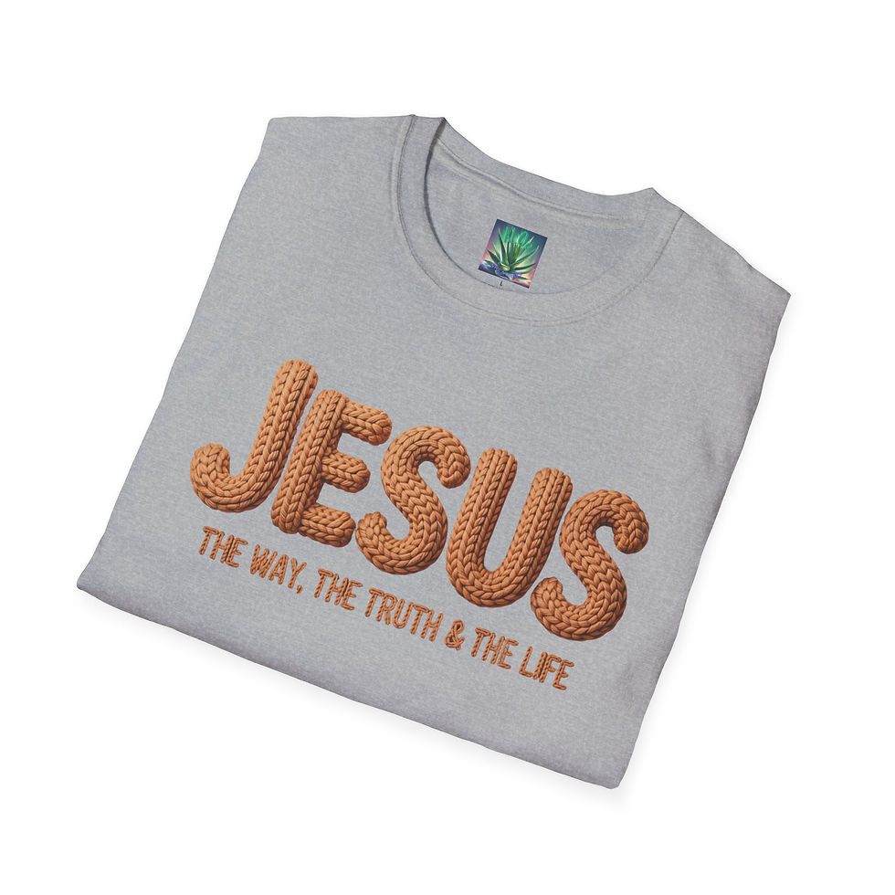 Thumbnail: Crochet-Style 'The Way, The Truth & The Life' Jesus T-Shirt