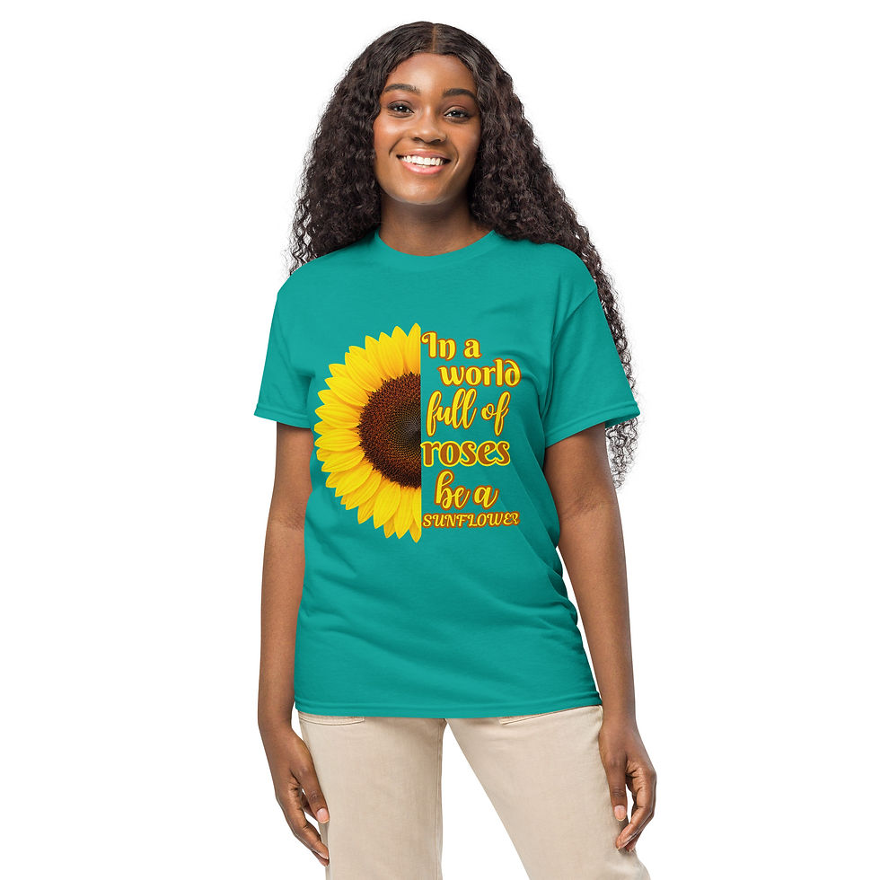 Thumbnail: In a World Full of Roses, Be a Sunflower | Inspirational Floral Graphic Tee