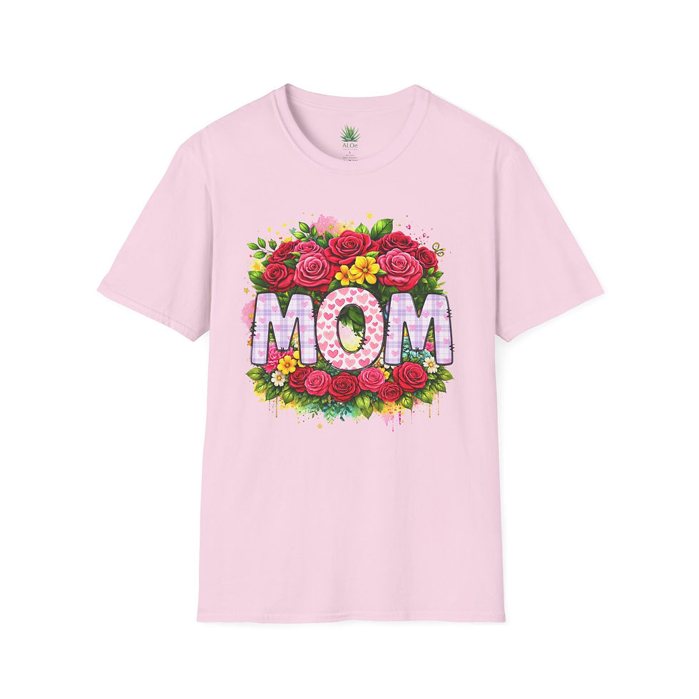 Thumbnail: Floral MOM Shirt with Roses | Mother’s Day Gift Shirt | Bright Floral Mama Tee