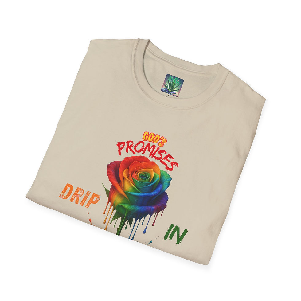 Thumbnail: God's Promises T-Shirt: Drip In Color, Gift for Art Lovers, Summer Style