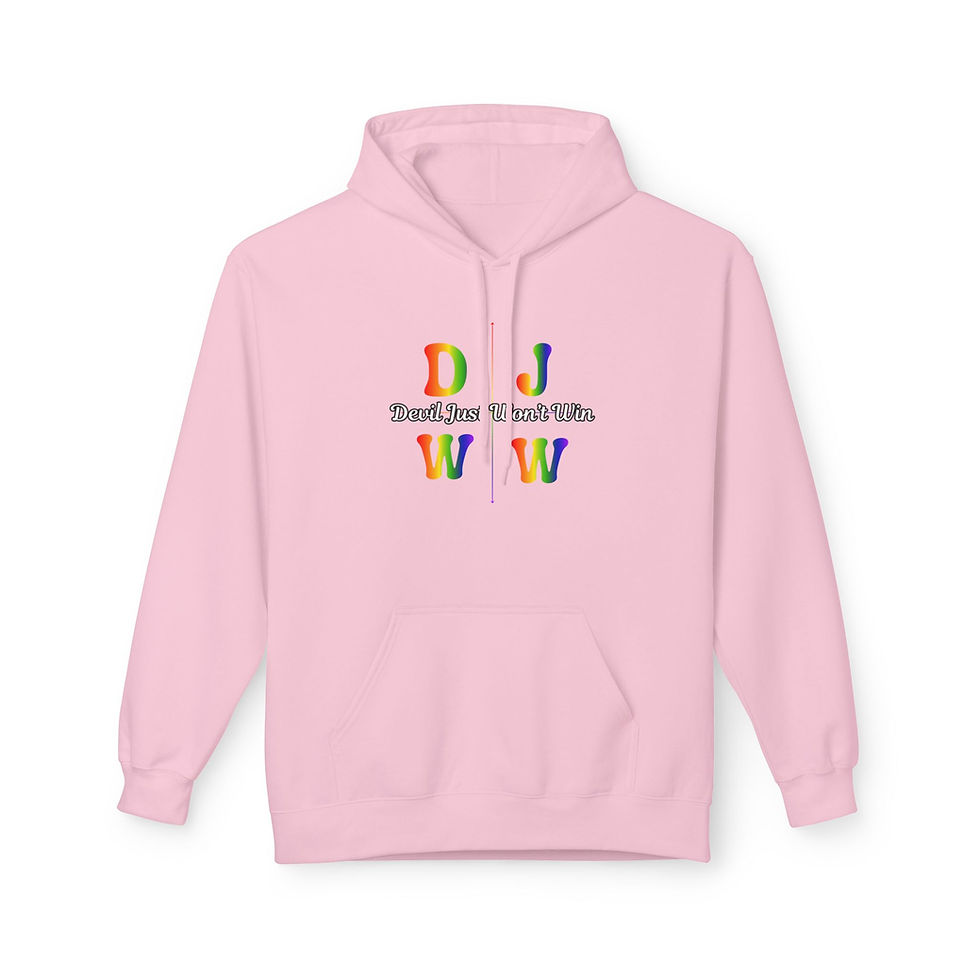 Thumbnail: DJWW Split Hoodie – Devil Just Won’t Win | Bold Faith Statement Hoodie