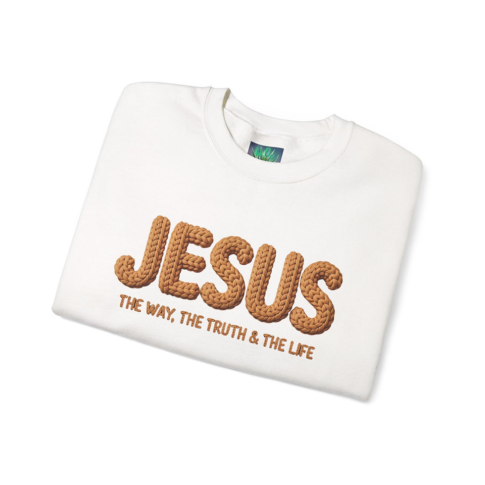 Thumbnail: The Way The Truth The Life Sweatshirt — Jesus Christian Crewneck