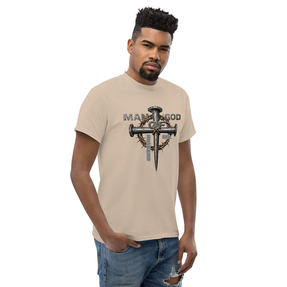 Thumbnail: Man of God Personalized Dad Christian T-Shirt | Custom Dad Name