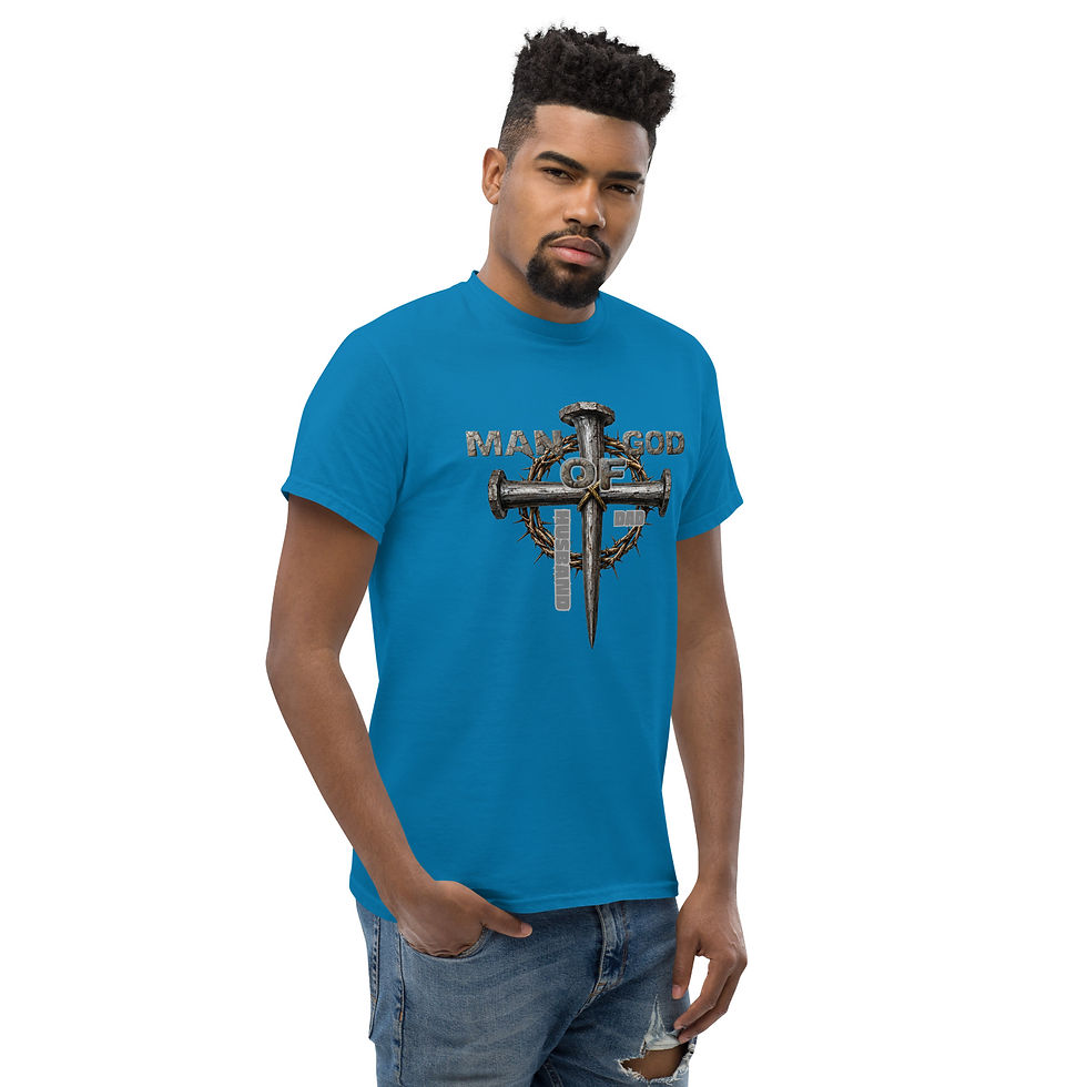 Thumbnail: Man of God Personalized Dad Christian T-Shirt | Custom Dad Name
