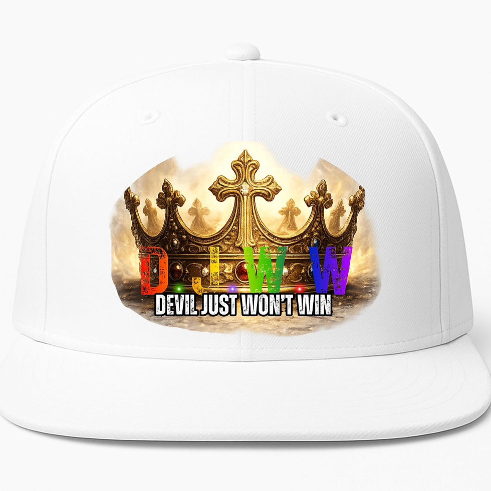 Thumbnail: DJWW Crown Snapback – Devil Just Won’t Win | Faith Victory Statement Hat