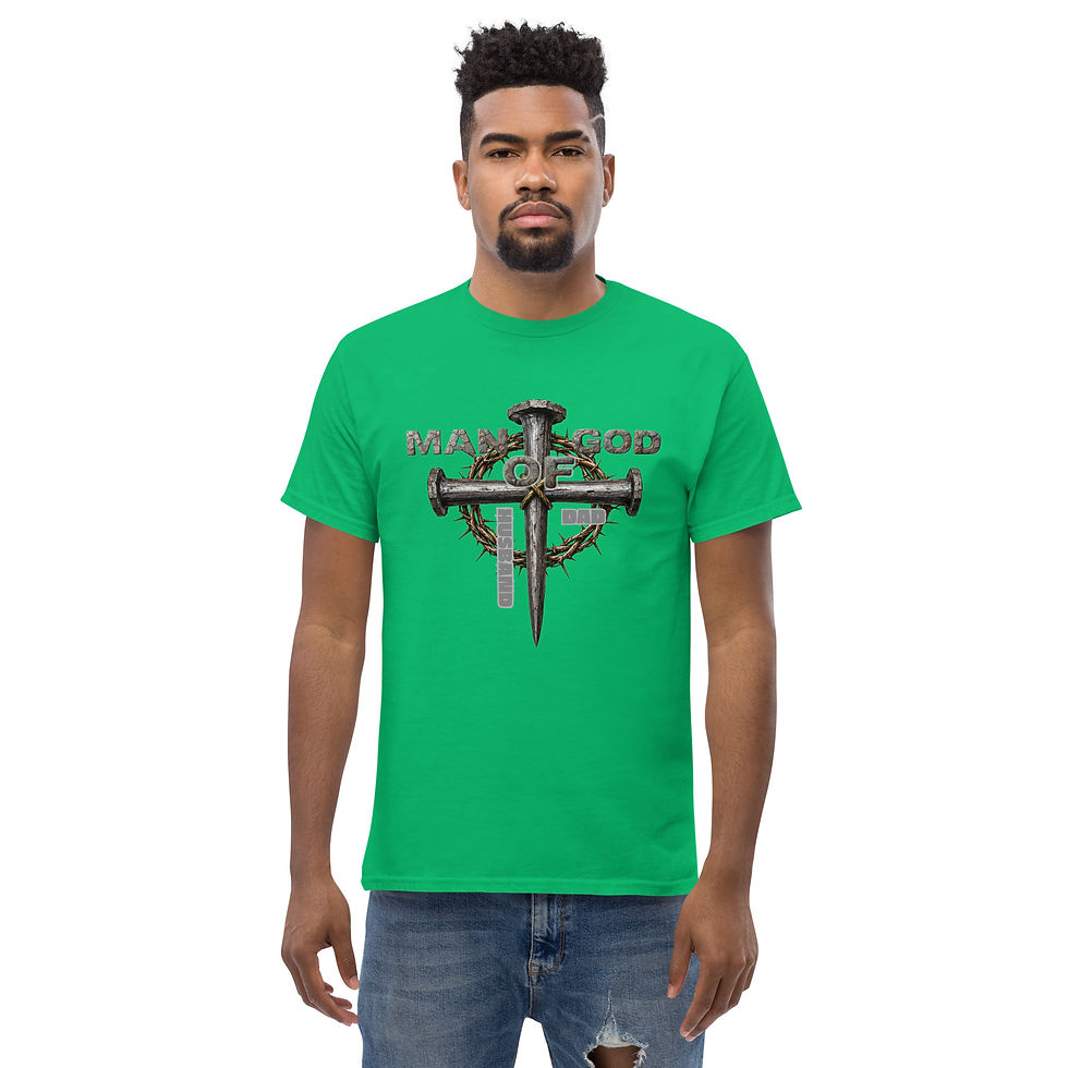 Thumbnail: Man of God Personalized Dad Christian T-Shirt | Custom Dad Name