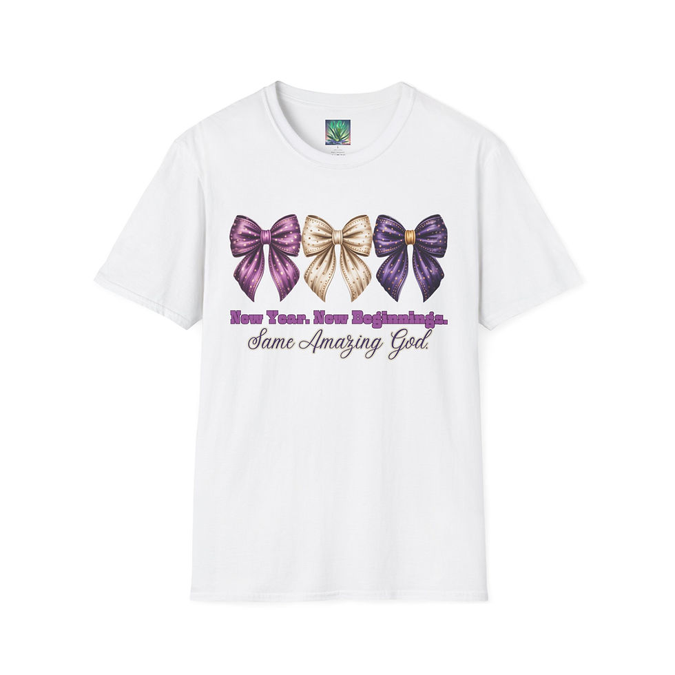 Thumbnail: New Year New Beginnings Same Amazing God T-Shirt — Christian Faith Tee