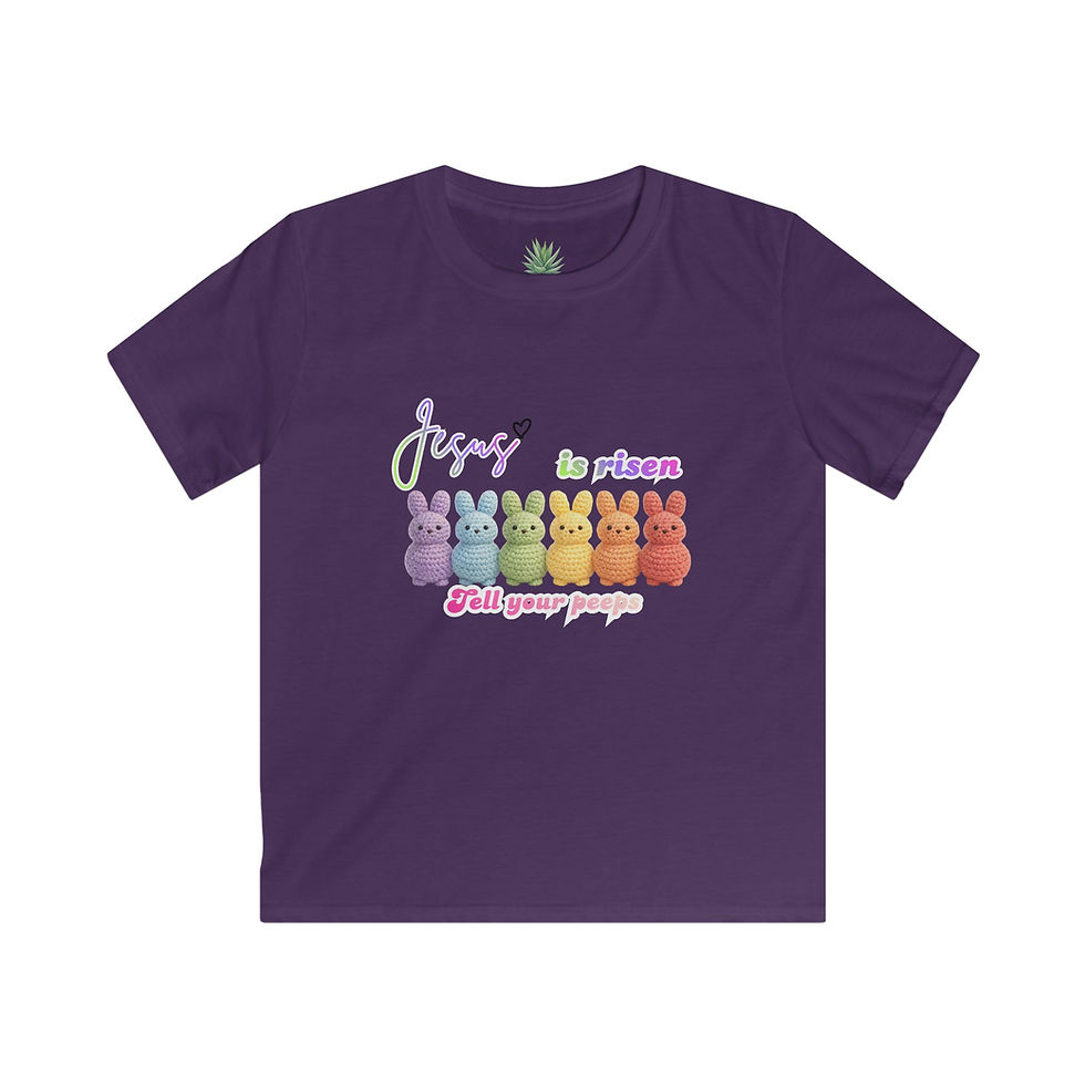 Thumbnail: Jesus Is Risen Easter Shirt for Kids | Christian Easter Tee | “Tell Your Peeps” 