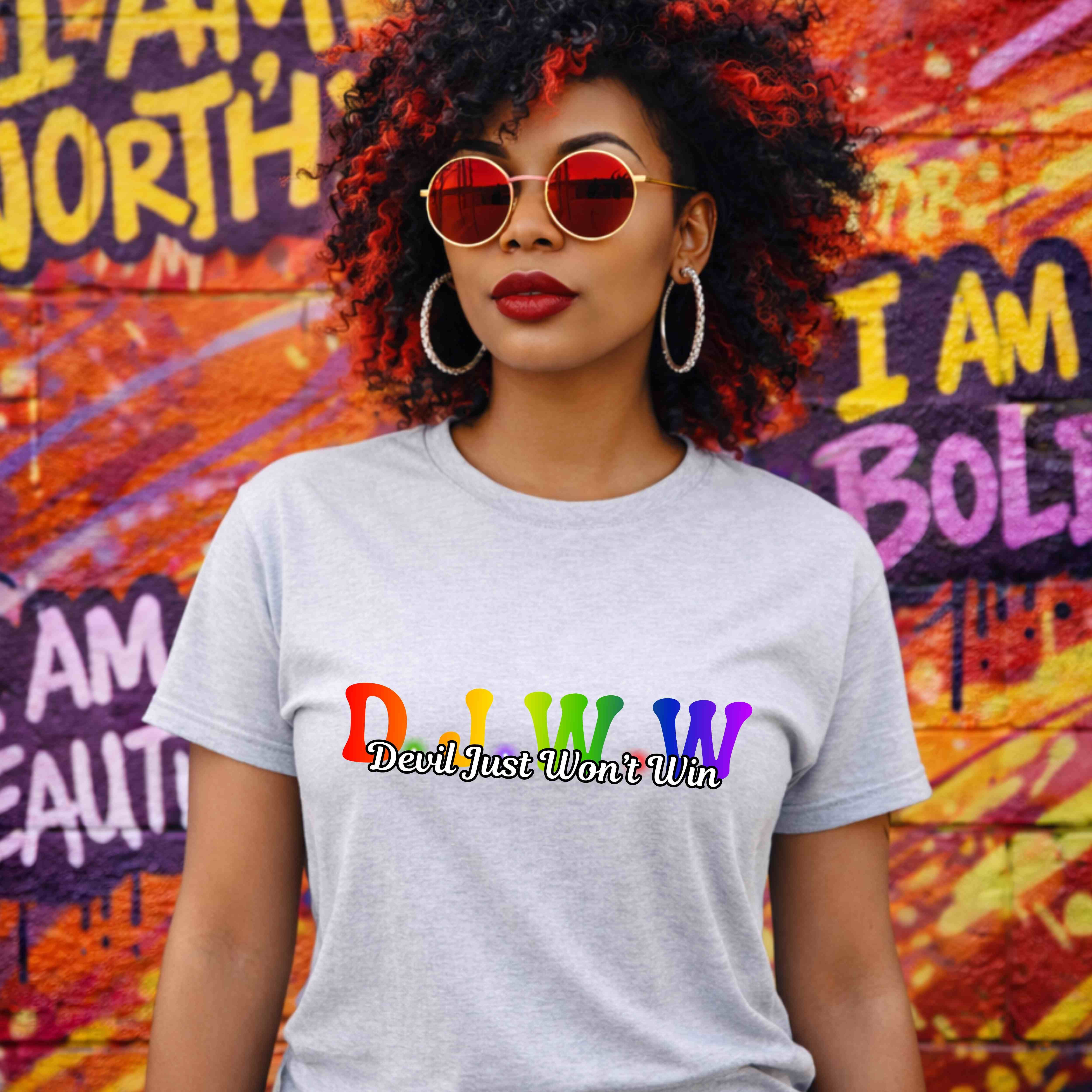 DJWW Graphic Tee – Devil Just Won’t Win | Faith Streetwear Statement Shirt
