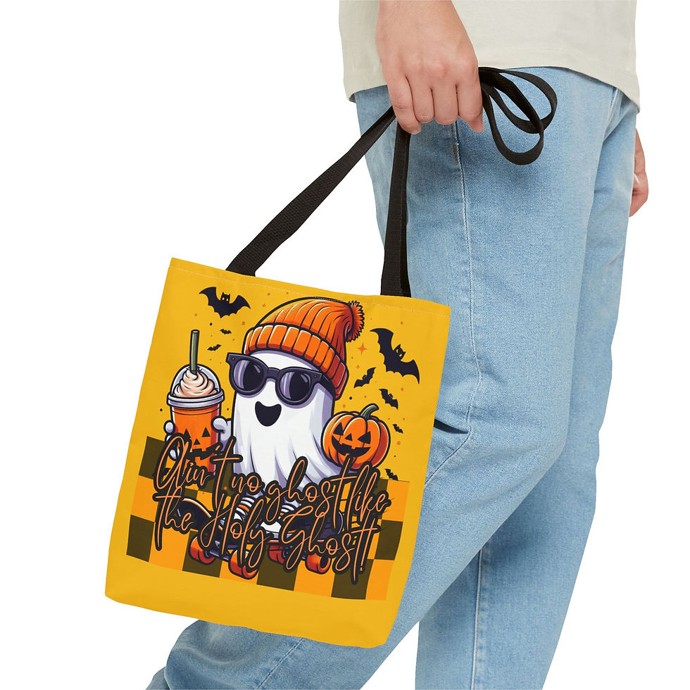 Thumbnail: Halloween Ghost Tote Bag, Fall Festival Accessory, Autumn Vibes Bag