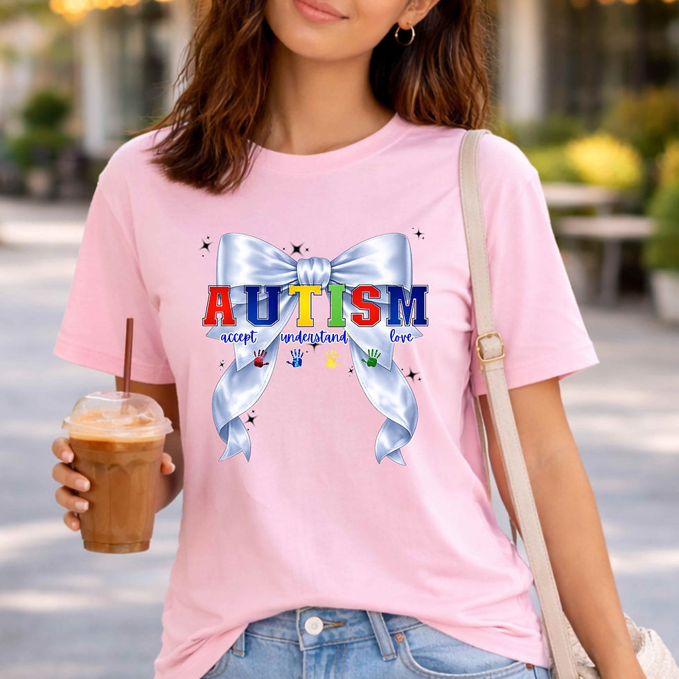 Thumbnail: Autism Awareness Bow Shirt – Accept, Understand, Love Tee | Special Needs Mom