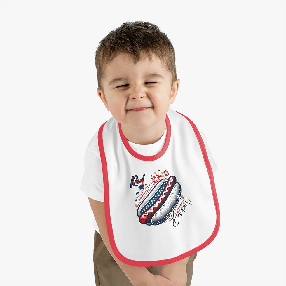 Thumbnail: Red, White, and Drool Baby Bib