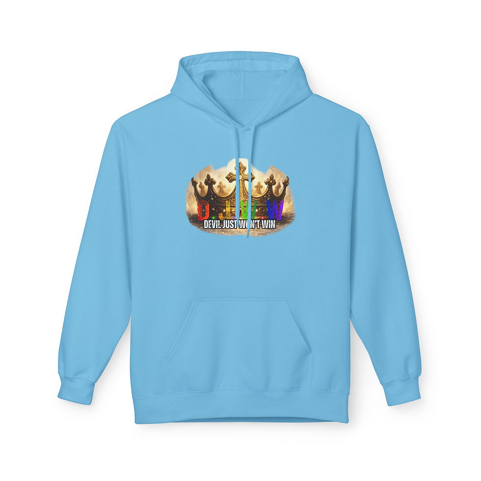 Thumbnail: DJWW Crown Victory Hoodie Devil Just Won’t Win | Faith Over Fear Hoodie