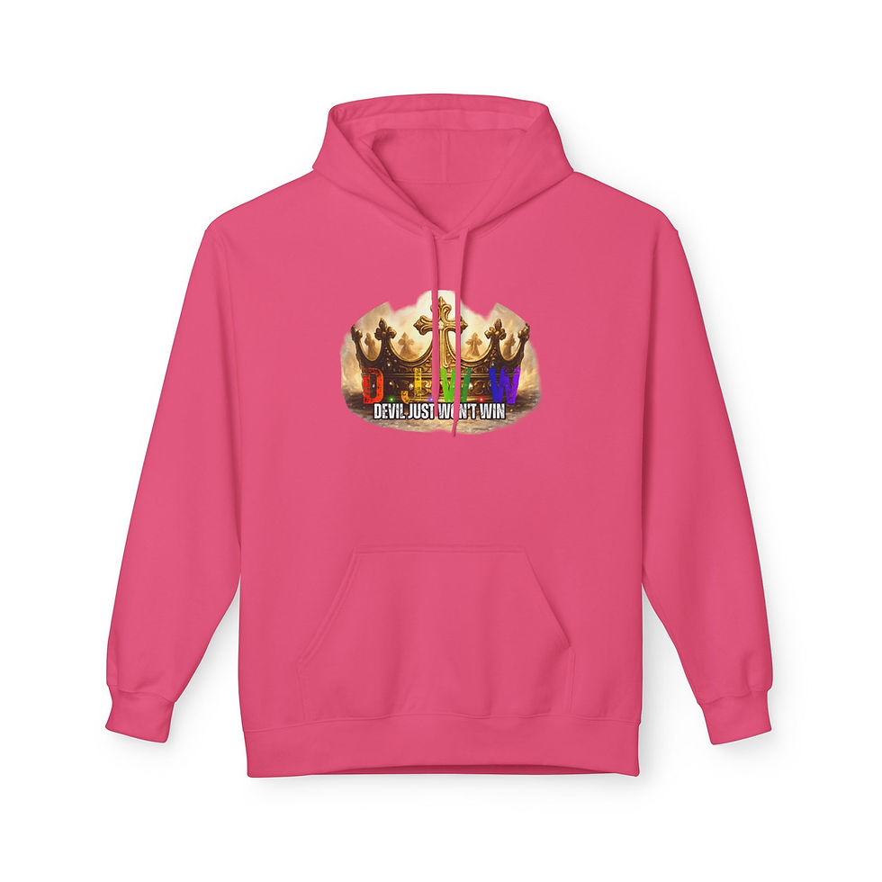 Thumbnail: DJWW Crown Victory Hoodie Devil Just Won’t Win | Faith Over Fear Hoodie