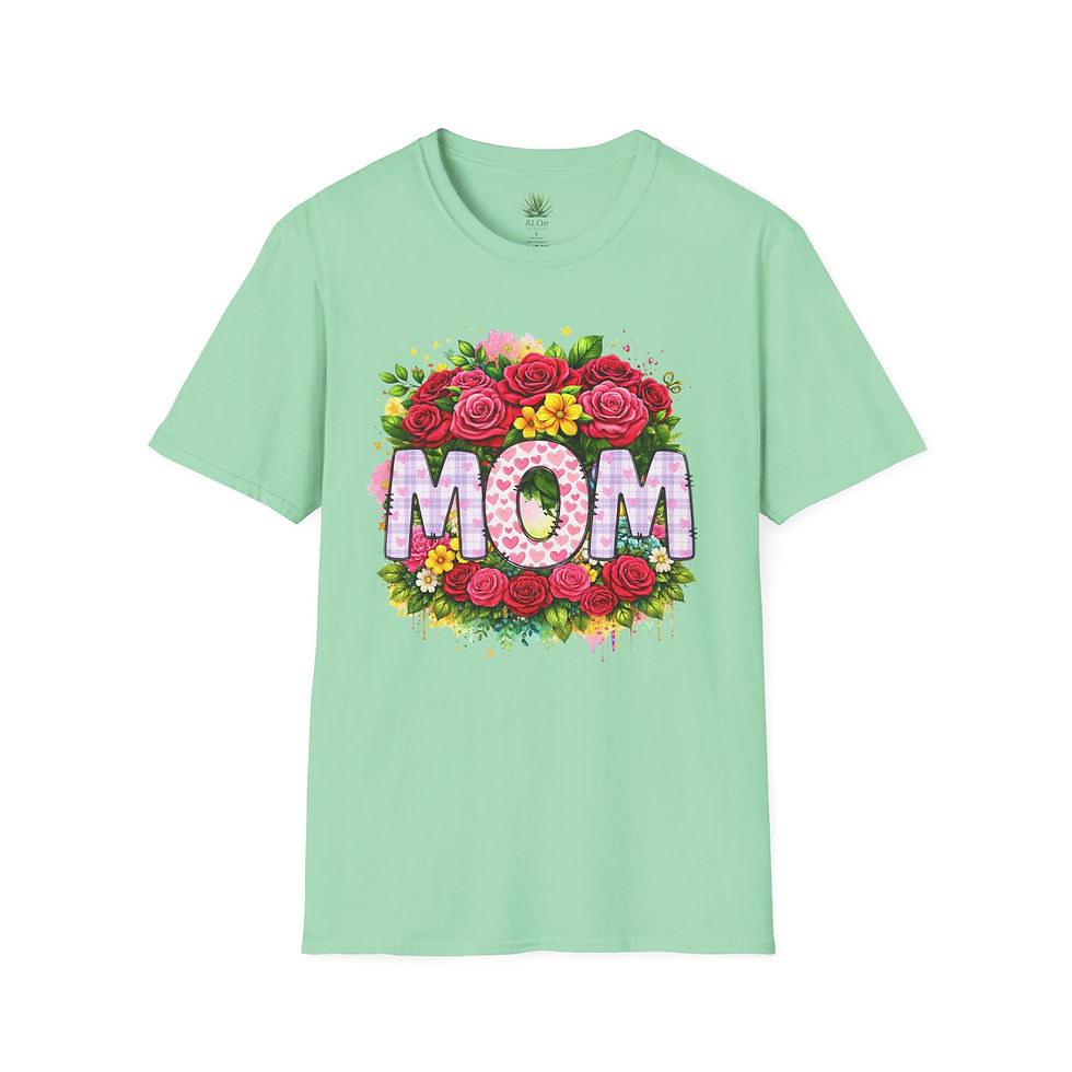 Thumbnail: Floral MOM Shirt with Roses | Mother’s Day Gift Shirt | Bright Floral Mama Tee